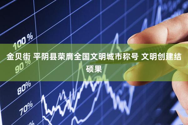 金贝街 平阴县荣膺全国文明城市称号 文明创建结硕果
