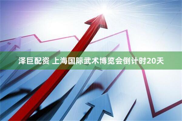 泽巨配资 上海国际武术博览会倒计时20天