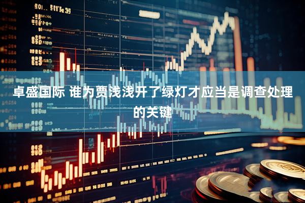 卓盛国际 谁为贾浅浅开了绿灯才应当是调查处理的关键